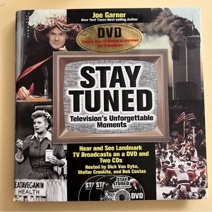 Stay Tuned: Television's Unforgettable Moments hardcover Plus DVD & 2 CD’s NEW